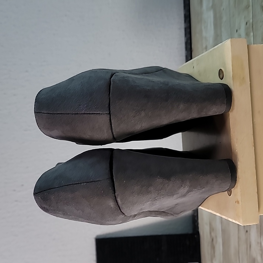 Heart in D Women's Platform Wedge Heel Boots Booties Grey Faux Suede Quinta 10 - Picture 3 of 8